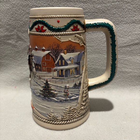 Vintage 1996 Budweiser Holiday Stein American Homestead in box - Picture 4 of 8